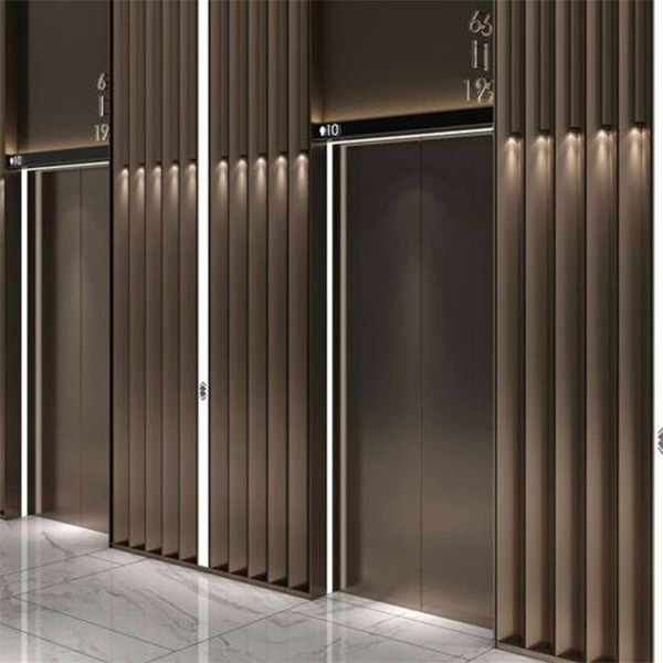 12Stainless steel Reception hall entrance elevator wall mold cladding board embossed ceiling grill (6)