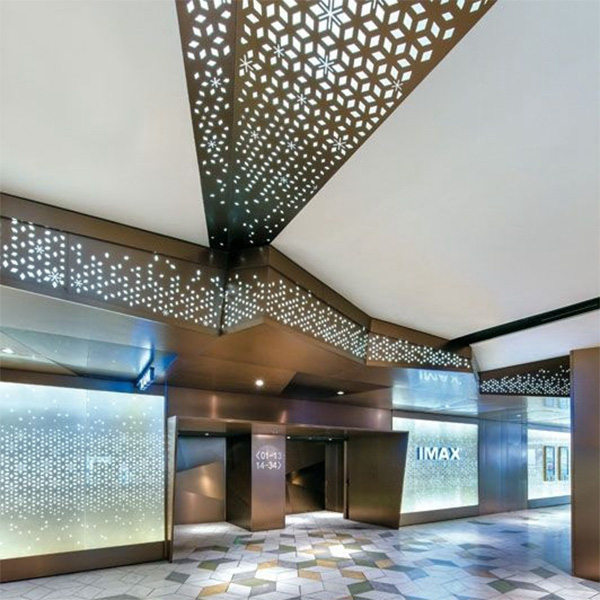 13Customised SUS304 Hotel Restaurant Area Ceiling Raw Edge Lift Cladding Wall Panels (12)