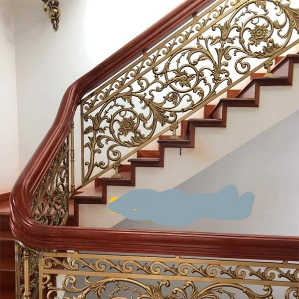 15Factory direct sale advanced indoor staircase stainless steel balustrade hollow design (7)