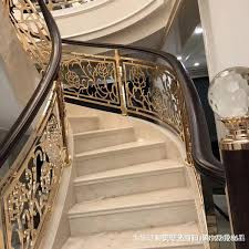 17Hotel club lobby lattice decorative stainless steel railing openwork European metal fenc (1)