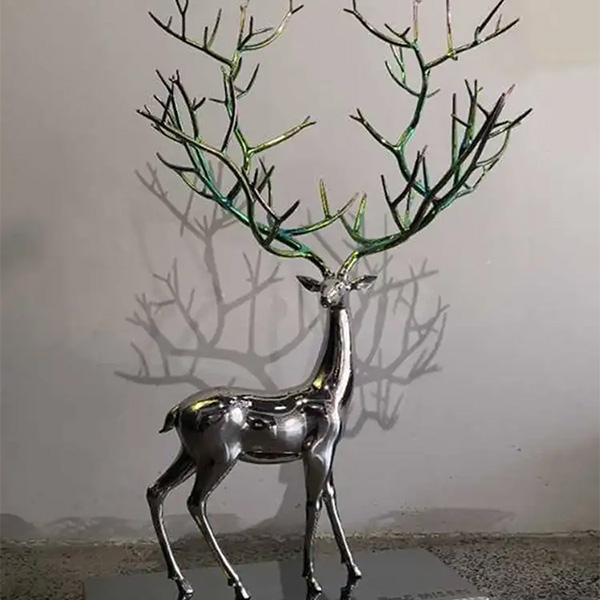 201 304 316 Stainless Steel Deer Shape Sculpture (1)