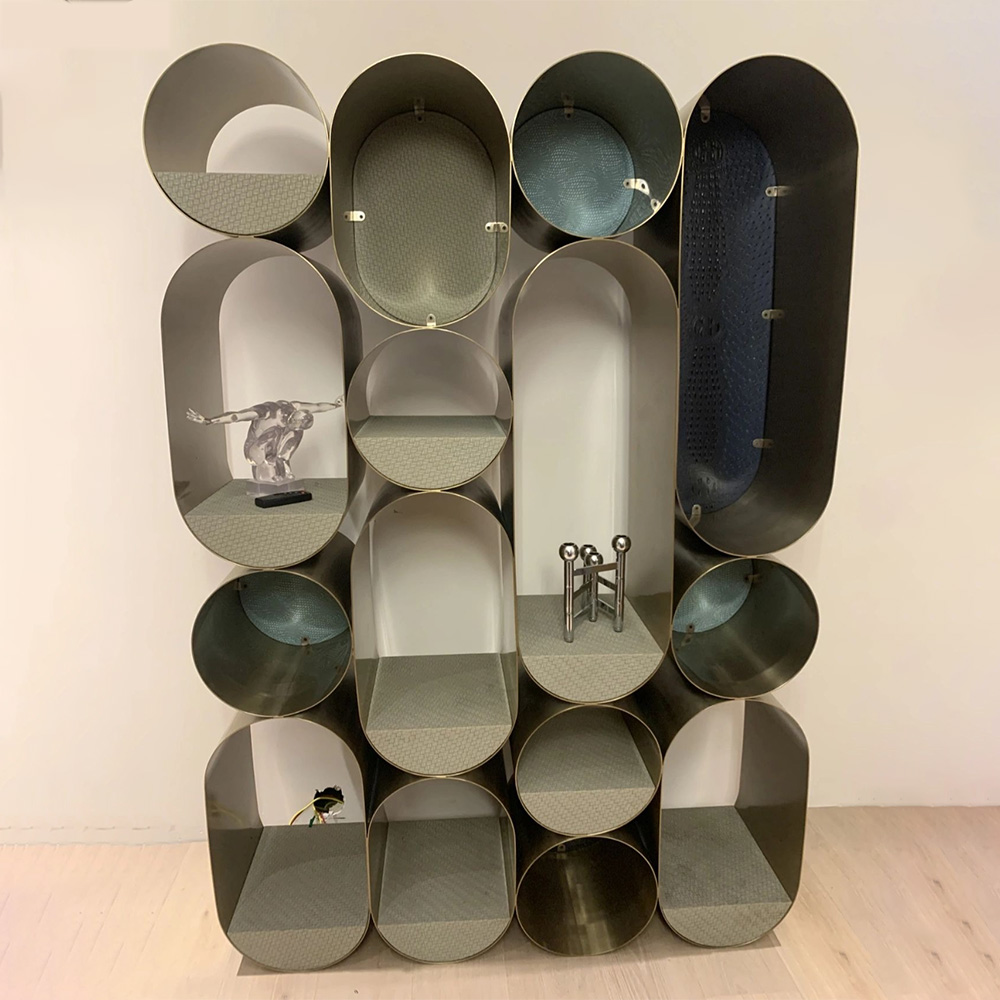 Stainless Steel Artwork, Partitions Book Case Ornament Shelves (1)