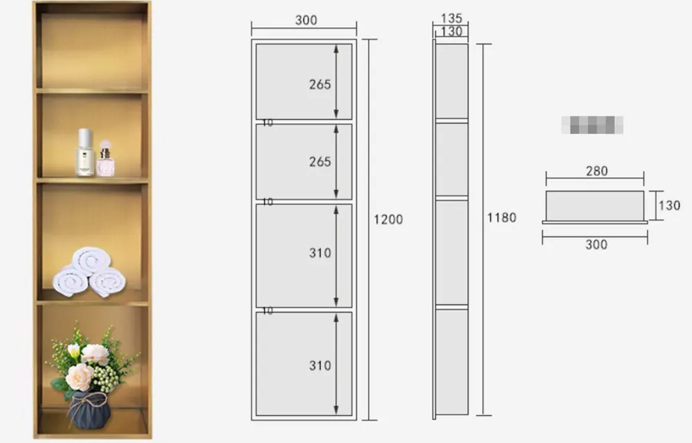 Stainless Steel Indoor Storage Wall niche (4)