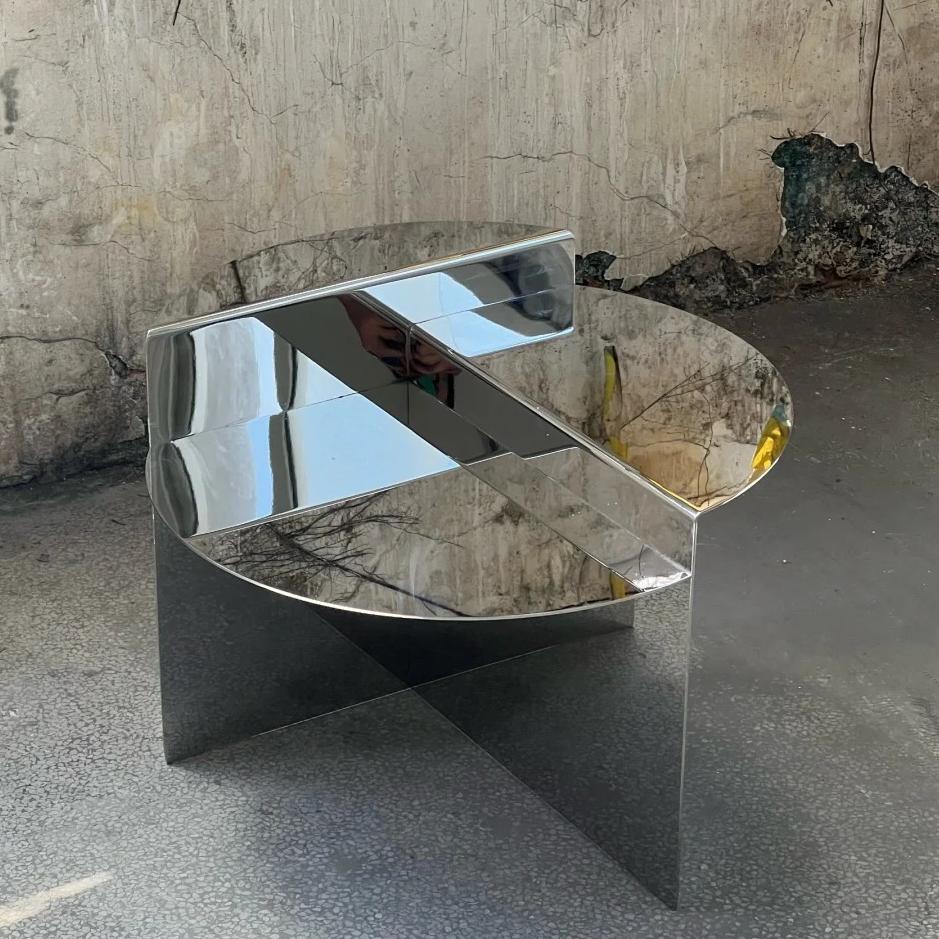 stainless steel mirror coffee table